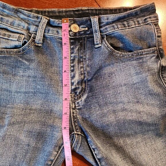 Kancan Mid Rise Stretch Skinny Jeans, Size 3, Blue Wash Denim - Picture 6 of 11